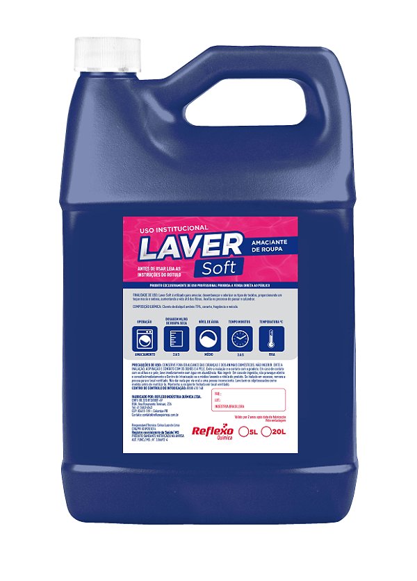 Amaciante Laver Soft - 5 Litros