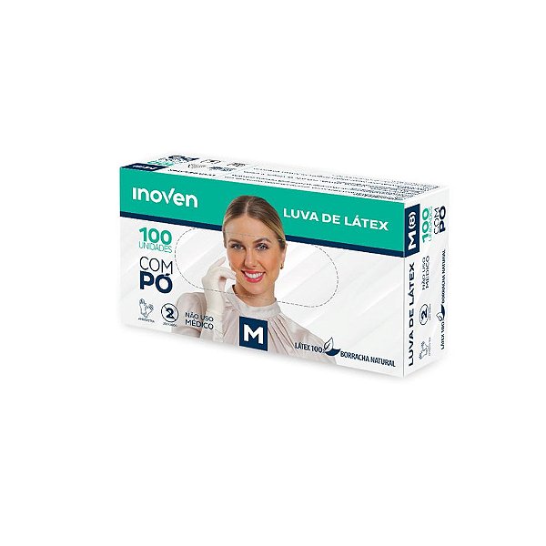 Luva para procedimento Látex com pó 100 unidades