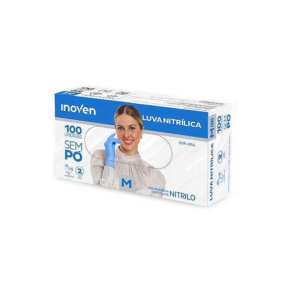 Luva para procedimento Nitrílica 100 unidades