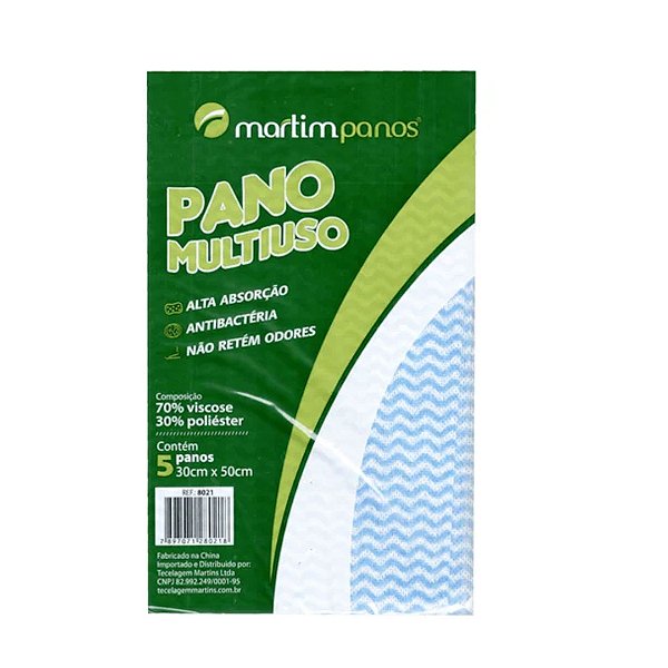Pano Multiuso Martins Azul 5 unidades