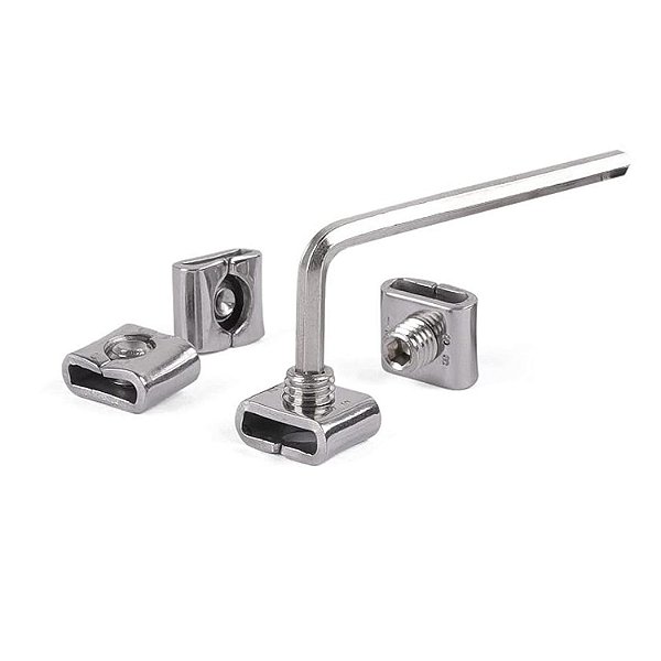 Fecho Reutilizável Screw Buckle 3/4 (19mm) Aço Inox 304 (Kit c/ 10)