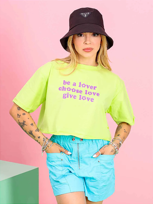 CROPPED CAMISA MAX BE A LOVER VERDE