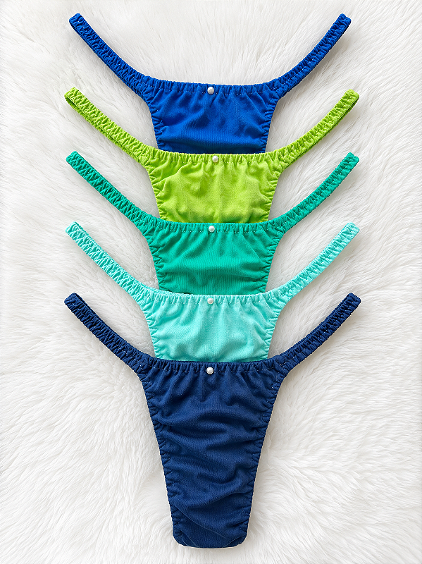 Calcinhas Lolitas Fitness - Kit Santorini com 5 unidades - Ed Limitada