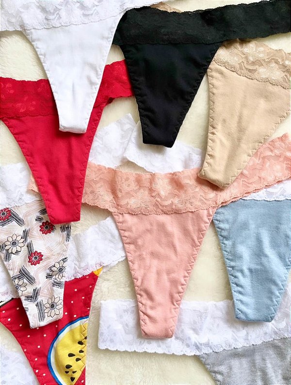 Calcinhas Lolitas Glam - Kit com 3 Unidades (*CORES/ESTAMPAS SORTIDAS E ALEATÓRIAS)