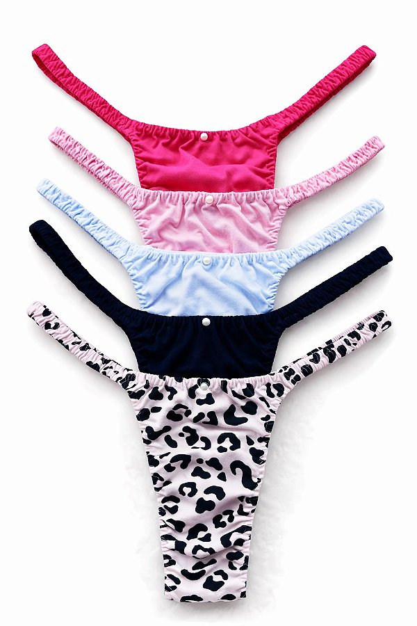 Calcinhas Lolitas Fitness - Kit Animal Print
