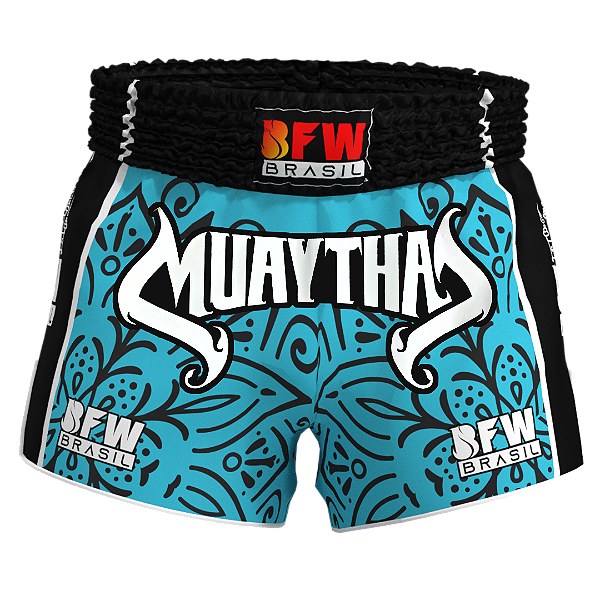 SHORT MUAY THAI BURN PREMIUM  CELESTE 50% desconto