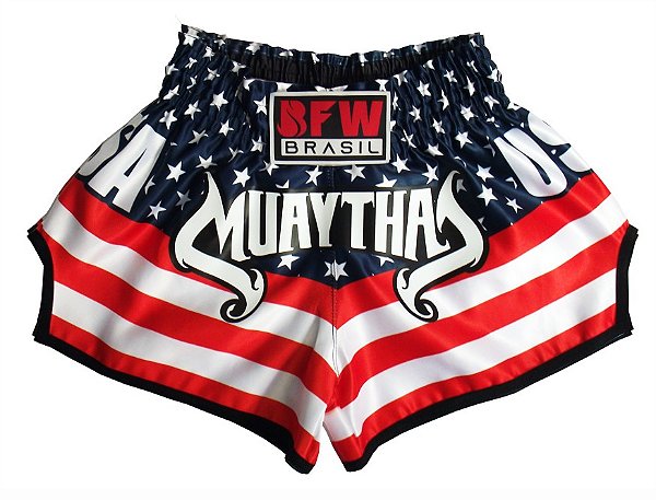 Short Muay Thai Cetim Premium USA