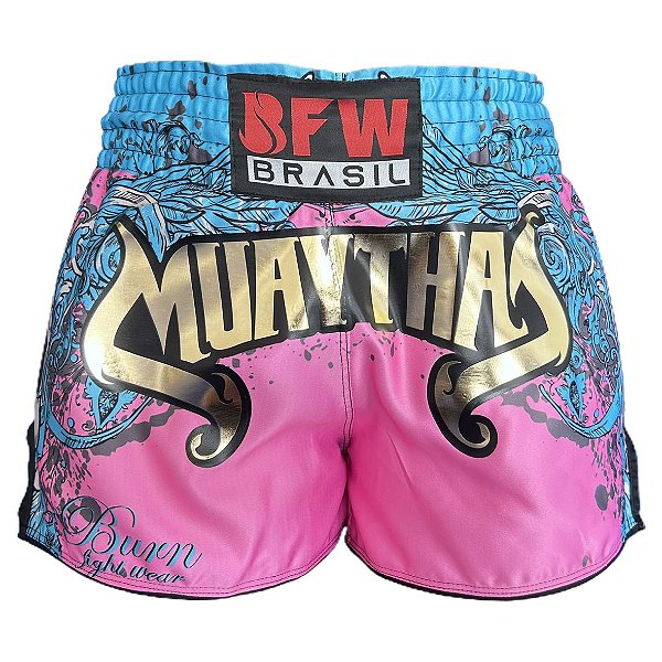 OUTLET Short Muay Thai - Gold Rosa 50% desconto