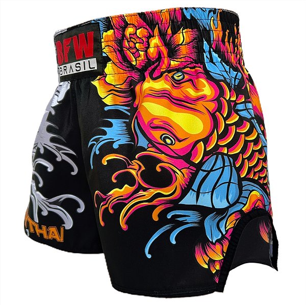 Short Muay Thai Calção Tailandês Unissex - Carpa