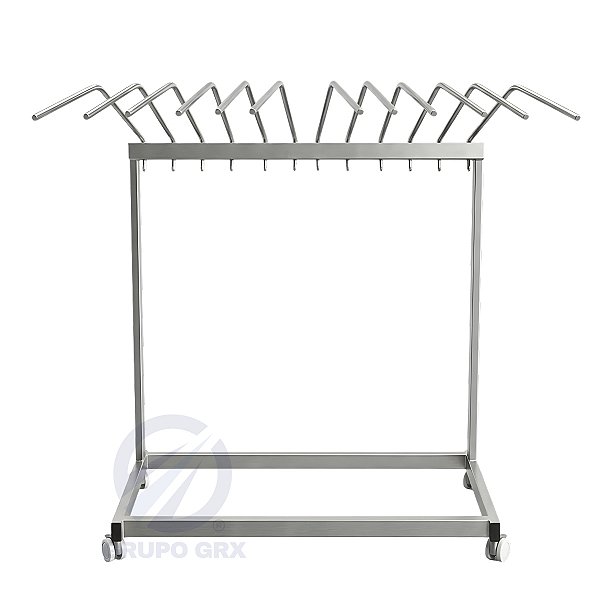 Porta Avental de Chumbo Plumbífero Móvel p/ 12 Cabides GRX