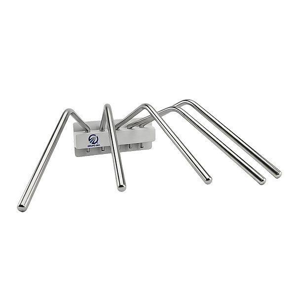 Porta Avental de Chumbo de Parede c/ 5 Cabides Inox