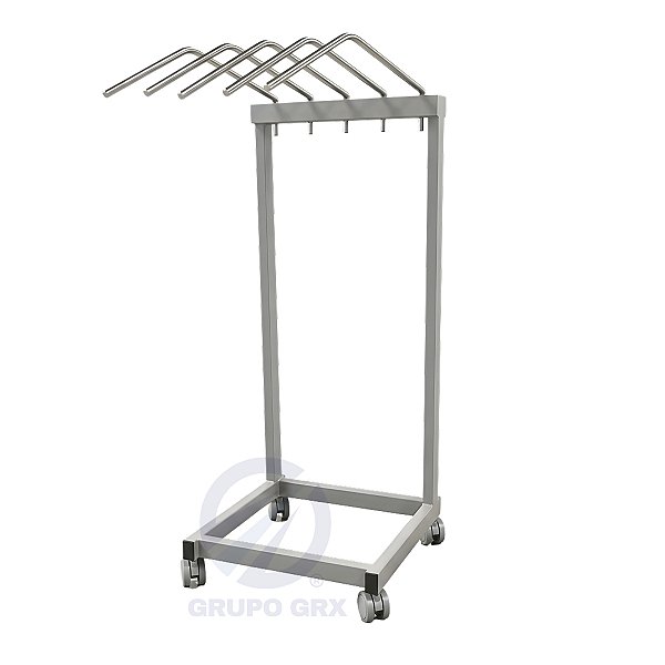 Porta Avental de Chumbo Plumbífero Móvel p/ 5 Unidades