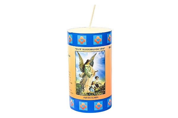 Vela Votiva Hidrogenada para Anjo da Guarda (9x5).
