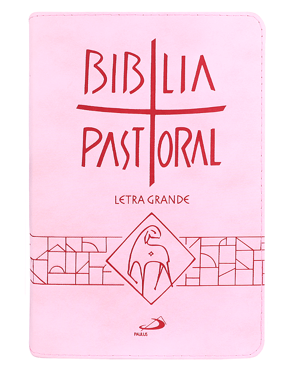 Bíblia Pastoral Letra Grande Rosa Zíper