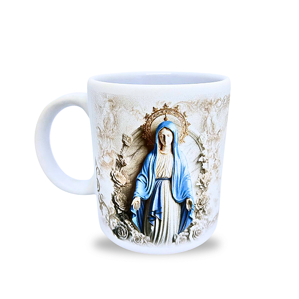 Caneca em Porcelana Nossa Senhora das Graças