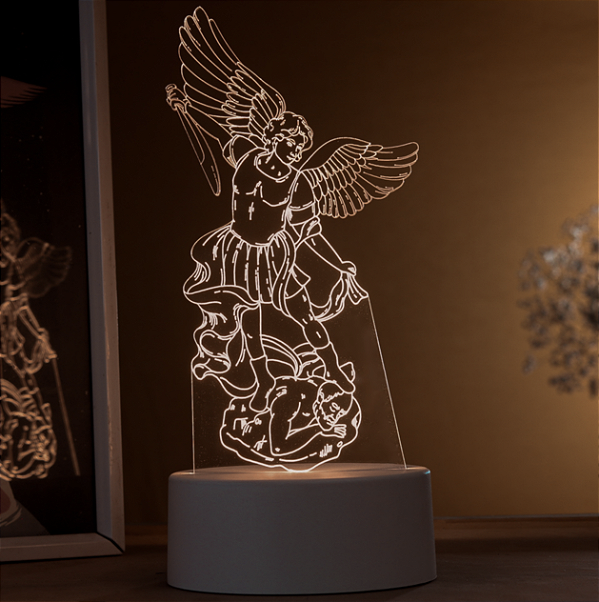 Luminária Led 3d - São Miguel Arcanjo