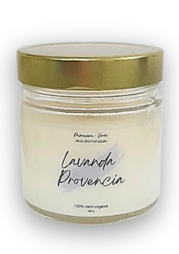Vela Aromatizada Lavanda Provencia 100% Cera Vegetal