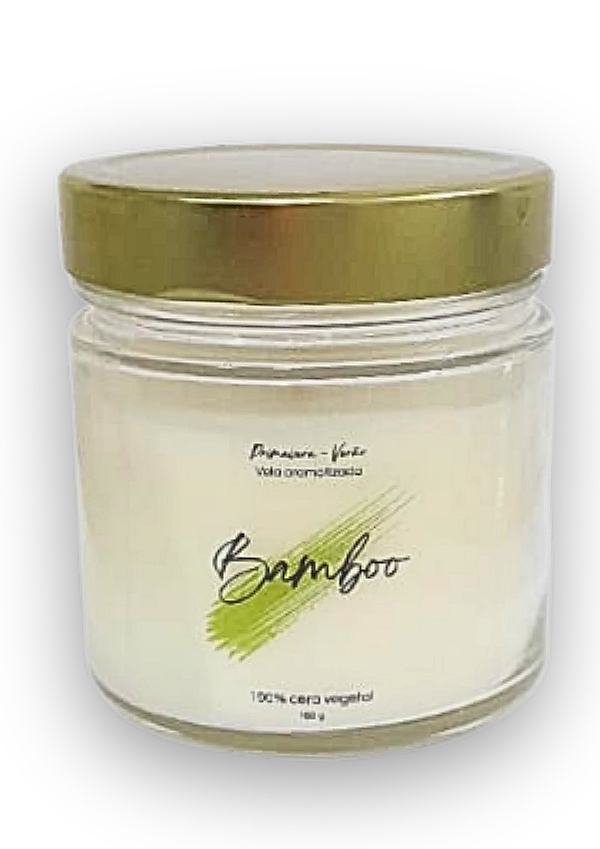 Vela Aromatizada Bamboo 100% Cera Vegetal