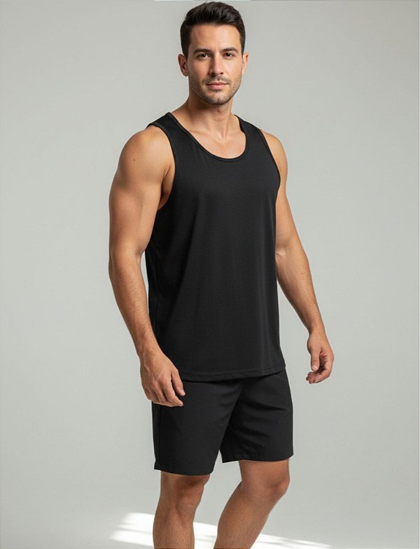 Camiseta Regata Masculina Poliéster Treino Academia