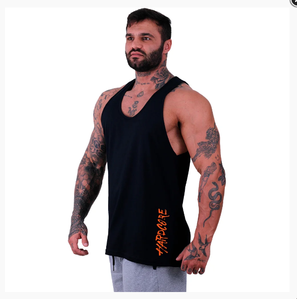 Regata Cavada Estampa Lateral Masculina Hardcore