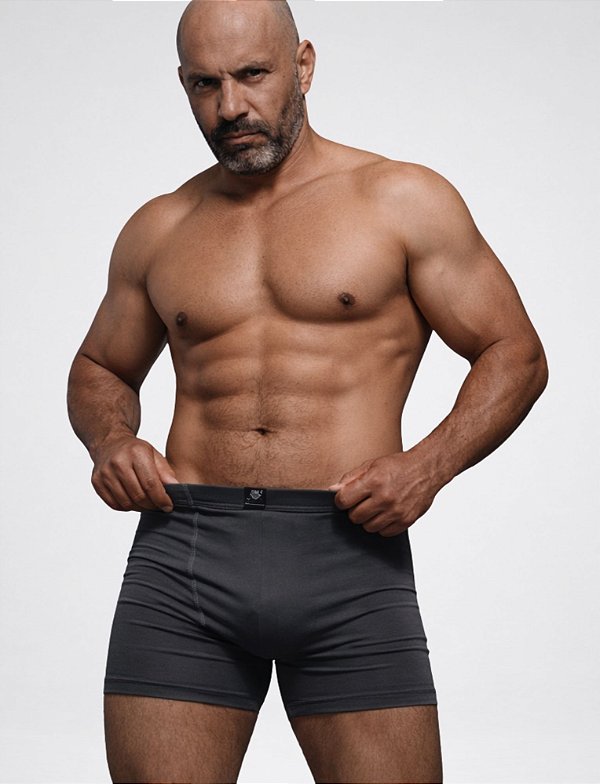 Kit Cuecas Boxer Microfibra Adulto Premium Cós Embutido Maciez e Elasticidade Lisa