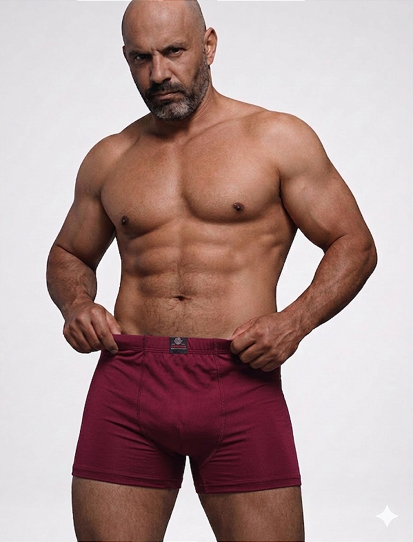 Kit 6 Cuecas Boxers Masculina Adulto de Microfibra Lisa Cós Embutido