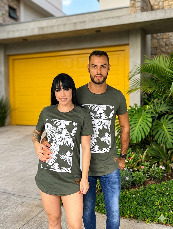 Camisa unissex longline casal