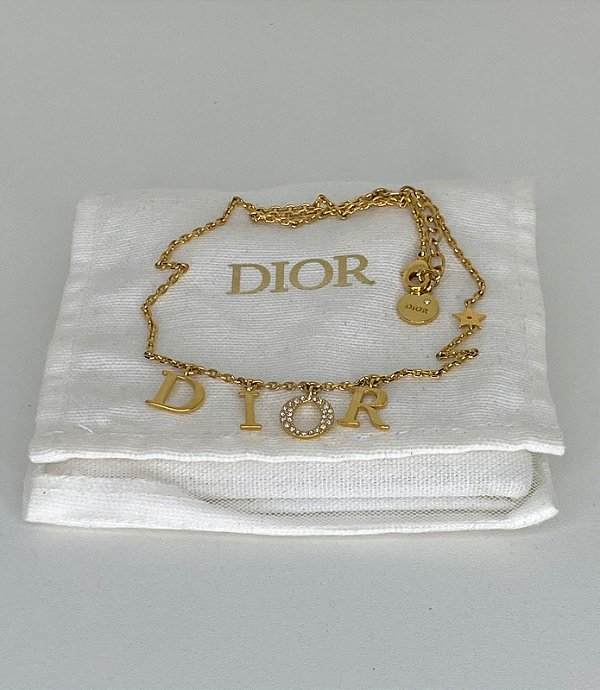 DIOR GARGANTILHA DOURADA