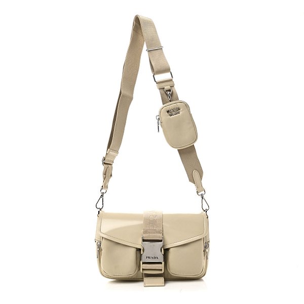 PRADA RE-NYLON SPAZZOLATO DOUBLE POCKET