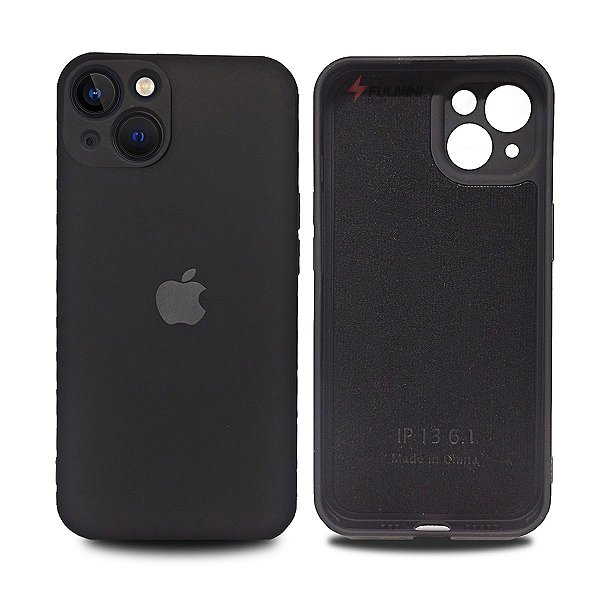 Case Silicone Aveludada Protege Câmera iPhone 13 6.1