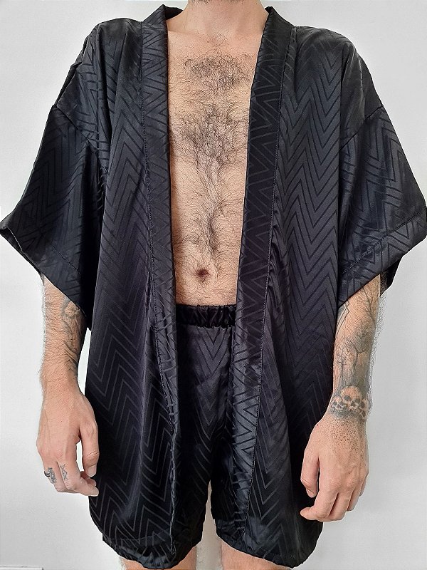 Kimono ZigZag Black