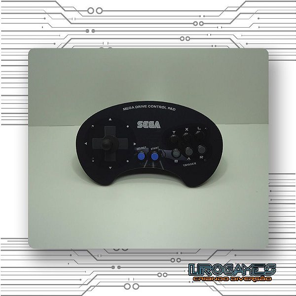 Controle Arcade (PS3/PC/Raspberry Pi3/Game Box) - Especial Edition Mega Drive