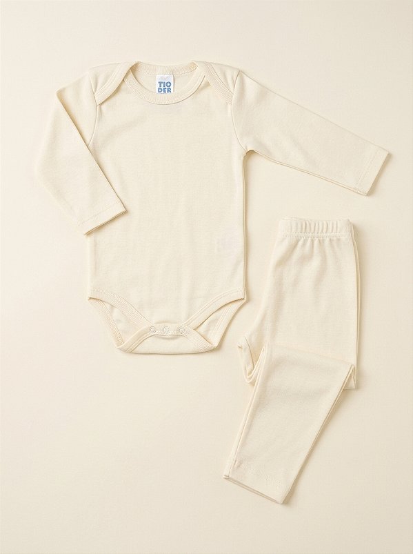 Conjunto Bebê Ribana Liso Manga Longa