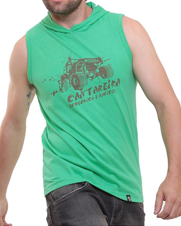 Camiseta Regata Oitavo Ato Cantareira Com Touca Jeep Verde