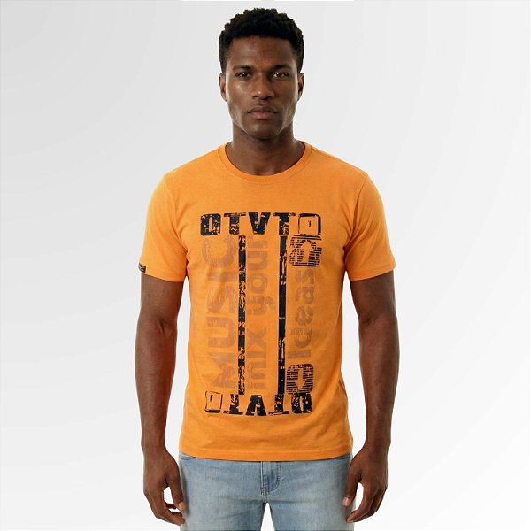 Camiseta Oitavo Ato Music Mix Laranja Urubin