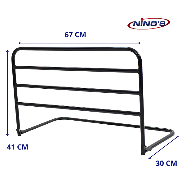 Mini Grade de Cama  100%  Aço Preta Ninos