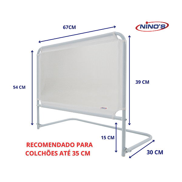 Mini Grade de cama Box Branca Ninos