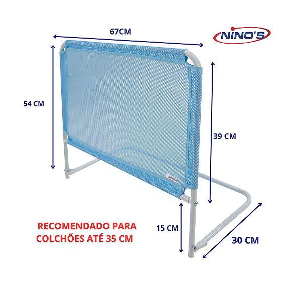 Mini Grade de cama Box Azul Ninos