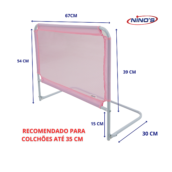 Mini Grade de cama Box Rosa Ninos