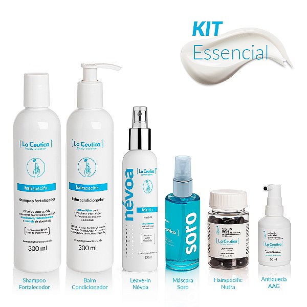 Kit Essencial | Shampoo, Balm, Loção AAG, Nutra, Névoa, Soro