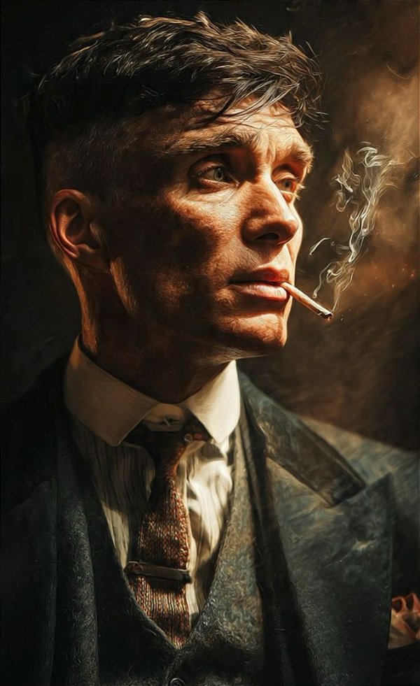 Retrato á óleo sobre tela tamanho 60x40