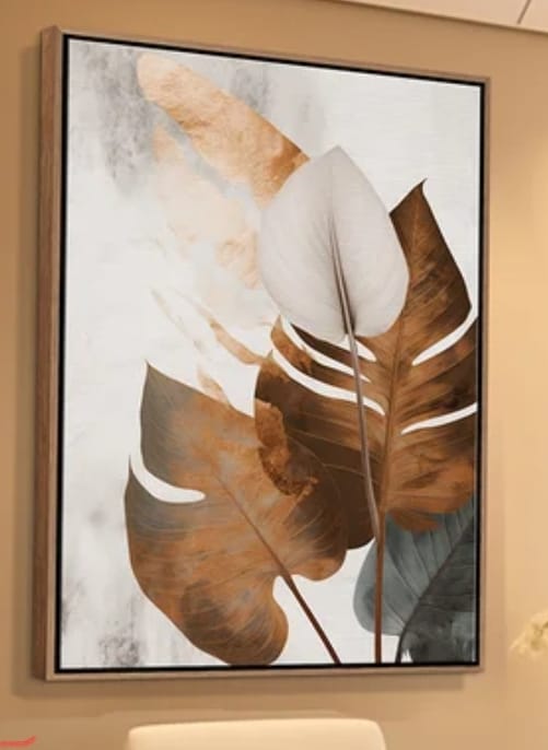 Pintura em tela quadro Costela de Adão com lírio