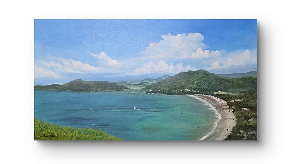 Pintura de paisagem Praia das Toninhas - SP