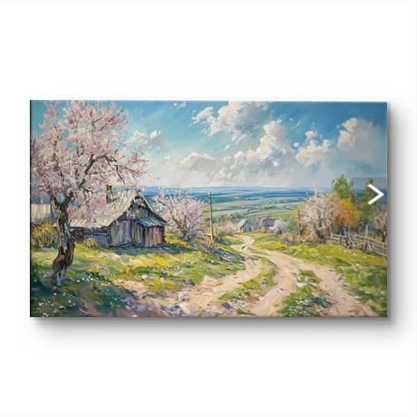 Pintura em tela quadro paisagem