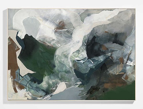 Pintura em tela abstrato "Onde o Silêncio Respira"