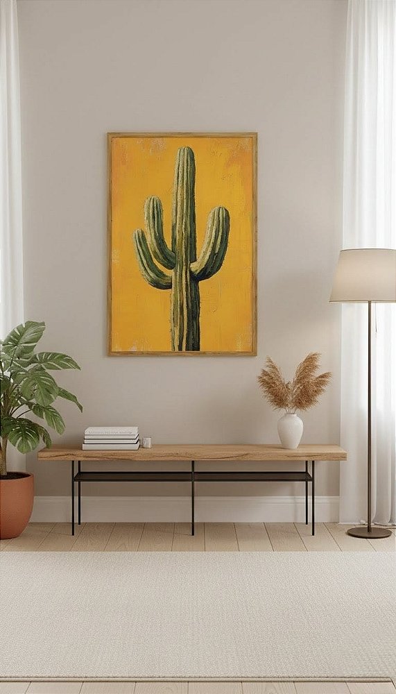 Quadro Decorativo Cacto Botanic
