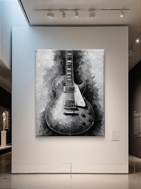 Pintura em tela quadro feito 100% a mão " Guitarra elétrica "