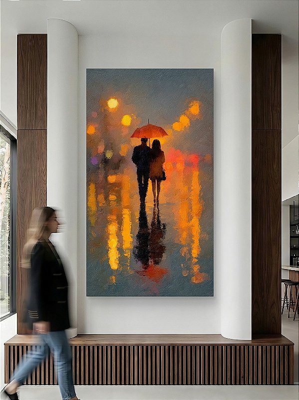 Pintura Casal Romântico quadro 100% feito a mão