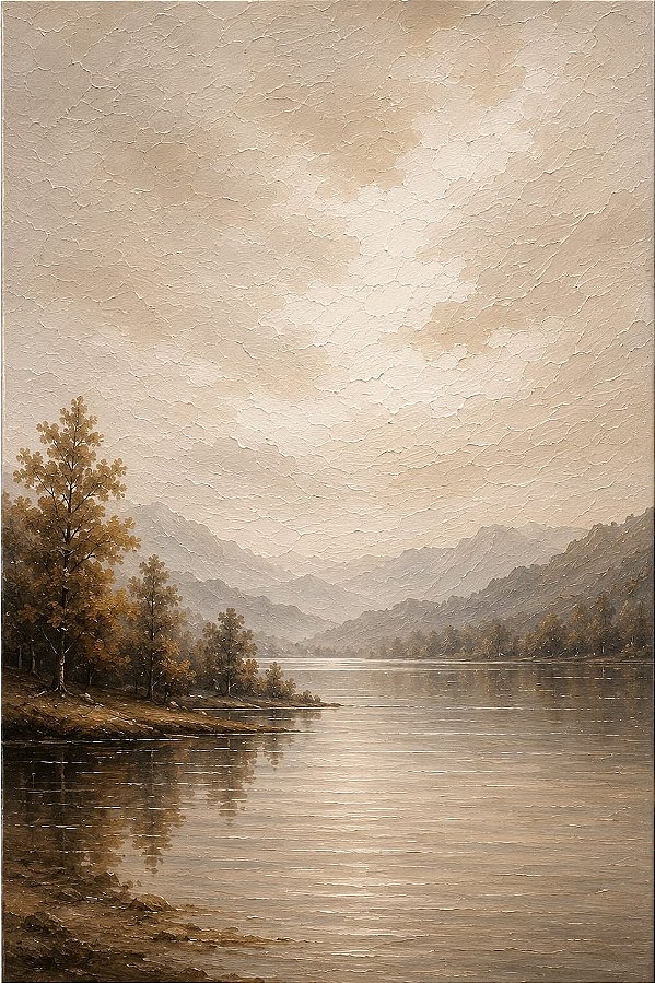 Pintura em tela quadro paisagem de montanhas feito a mão sob encomenda