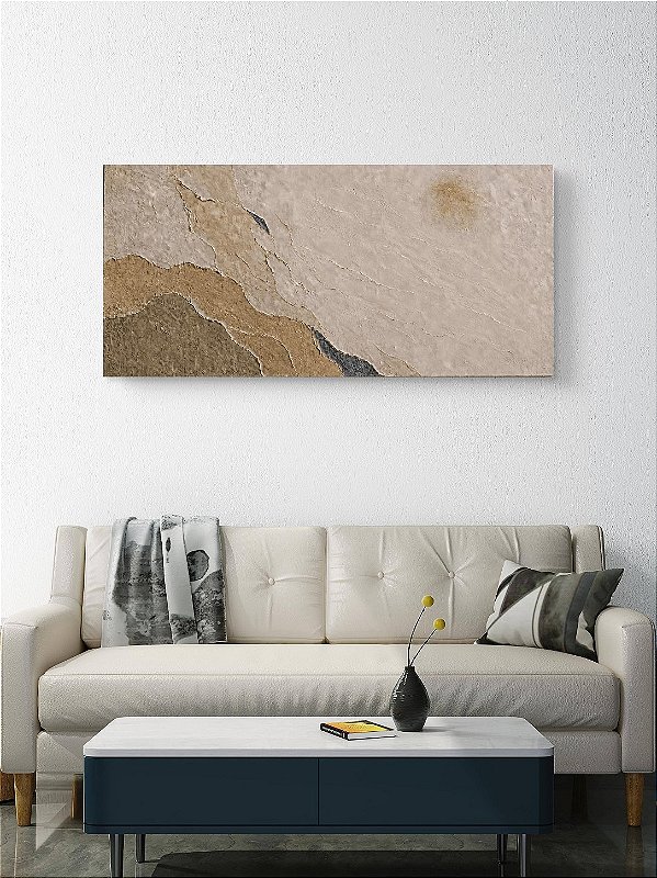 Estratos do Silêncio — Obra Texturizada Minimalista